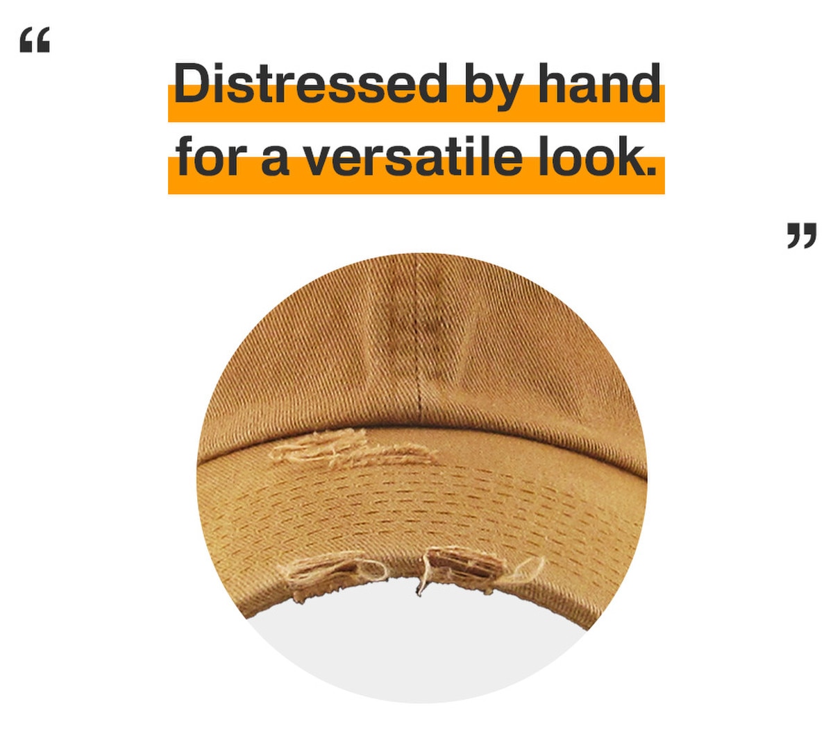 Timber Distressed Vintage Baseball Cap Front View